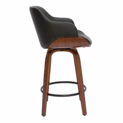 Tabouret De Bar Design Noir Et Bois Foncé H65 Cm LUCIEN -Canapé Soldes tabouret de bar design noir et bois fonce h65 cm lucien 49840 615335865e8e7 1200 675