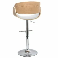 Tabouret De Bar Design Réglable Blanc Et Bois Clair BENT 11 Tabouret De Bar Design Réglable Blanc Et Bois Clair BENT -Canapé Soldes tabouret de bar design reglable blanc et bois clair bent 40341 5bb76423bcc4a 1200 675