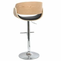 Tabouret De Bar Design Réglable Noir Et Bois Clair BENT -Canapé Soldes tabouret de bar design reglable noir et bois clair bent 40342 5bbcc5fc21cc6 1200 675