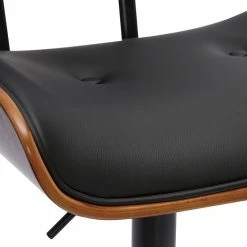 Tabouret De Bar Design Réglable Noir Et Bois Foncé BASILE -Canapé Soldes tabouret de bar design reglable noir et bois fonce basile 49843 6155777ef1918 1200 675