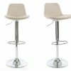 Tabouret De Bar Design Tissu Naturel Lot De 2 ZACK