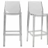 Tabouret De Bar Design Transparent Lot De 2 YLAK