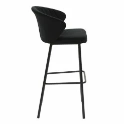 Tabouret De Bar Design Velours Noir H78 Cm DALLY - Miliboo & Stéphane Plaza -Canapé Soldes tabouret de bar design velours noir h78 cm dally miliboo et stephane plaza 46796 5d03bcdfe39f7 1200 675