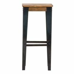 Tabouret De Bar Industriel Acier Et Manguier Massif H75 Cm MADISON