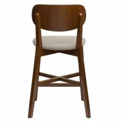 Tabouret De Bar Noyer Et Assise Marron Glacé H65 Cm LUCIA -Canapé Soldes tabouret de bar noyer et assise marron glace h65 cm lucia 52630 637241598e5fe 1200 675
