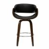 Tabouret De Bar Pivotant Noir Et Bois Foncé 65 Cm BENT -Canapé Soldes tabouret de bar pivotant noir et bois fonce 65 cm bent 46774 5d69339d5dd4a 1200 675