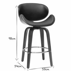 Tabouret De Bar Pivotant Noir Et Bois Foncé 65 Cm WALNUT -Canapé Soldes tabouret de bar pivotant noir et bois fonce 65 cm walnut 46778 5daedec36914a 1200 675