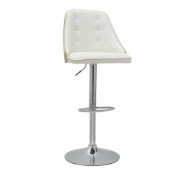 Tabouret De Bar Relevable Blanc Et Bois Clair FLUFFY -Canapé Soldes tabouret de bar relevable blanc et bois clair fluffy 51951 62da7835c17ec 1200 675