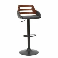 Tabouret De Bar Relevable Design Noir Et Noyer PERNIK -Canapé Soldes tabouret de bar relevable design noir et noyer pernik 52990 63246e669f643 1200 675