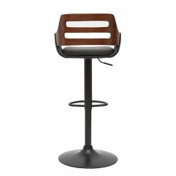 Tabouret De Bar Relevable Design Noir Et Noyer PERNIK -Canapé Soldes tabouret de bar relevable design noir et noyer pernik 52990 63246e8be104b 1200 675