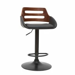 Tabouret De Bar Relevable Design Noir Et Noyer PERNIK -Canapé Soldes tabouret de bar relevable design noir et noyer pernik 52990 63246eadb132c 1200 675