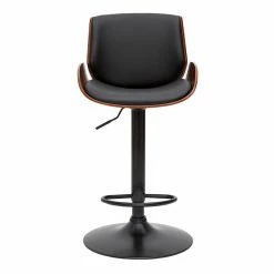 Tabouret De Bar Relevable Noir Et Bois Foncé VESPER -Canapé Soldes tabouret de bar relevable noir et bois fonce vesper 52302 630f1d75dd882 1200 675