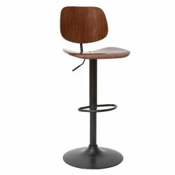 Tabouret De Bar Relevable Noyer Et Métal Noir TOBIAS -Canapé Soldes tabouret de bar relevable noyer et metal noir tobias 52296 62de5ccc91394 1200 675