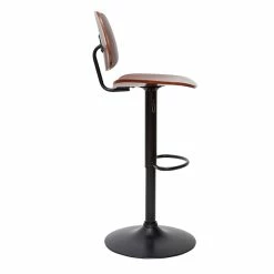 Tabouret De Bar Relevable Noyer Et Métal Noir TOBIAS -Canapé Soldes tabouret de bar relevable noyer et metal noir tobias 52296 62de5cd55303f 1200 675