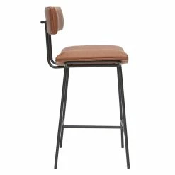 Tabouret De Bar Vintage Marron Clair Et Métal H65 Cm GOTHAM -Canapé Soldes tabouret de bar vintage marron clair et metal h65 cm gotham 48366 5f4fa628015b9 1200 675