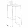 Tabouret Extérieur Design Métal Blanc 76 Cm TENERIFE