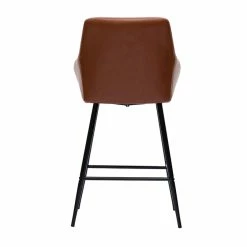 Tabourets De Bar Avec Sièges Matelassés Marron Et Métal Noir H65 Cm (lot De 2) MONTERO -Canapé Soldes tabourets de bar avec sieges matelasses marron et metal noir h65 cm lot de 2 montero 52273 637373f4aeed1 1200 675