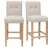 Tabourets De Bar Capitonnés Beige Naturel Et Bois H66 Cm (lot De 2) ESTER -Canapé Soldes tabourets de bar capitonnes beige naturel et bois h66 cm lot de 2 ester 49581 612ce30d74ef6 1200 675