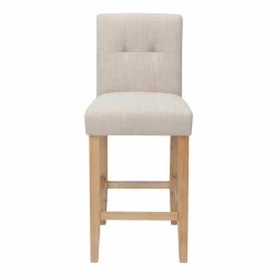 Tabourets De Bar Capitonnés Beige Naturel Et Bois H66 Cm (lot De 2) ESTER -Canapé Soldes tabourets de bar capitonnes beige naturel et bois h66 cm lot de 2 ester 49581 612ce30ed18fc 1200 675