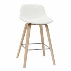 Tabourets De Bar Design Blanc Et Bois Clair H65 Cm (lot De 2) NONIE -Canapé Soldes tabourets de bar design blanc et bois clair h65 cm lot de 2 nonie 52065 62e932b884d16 1200 675