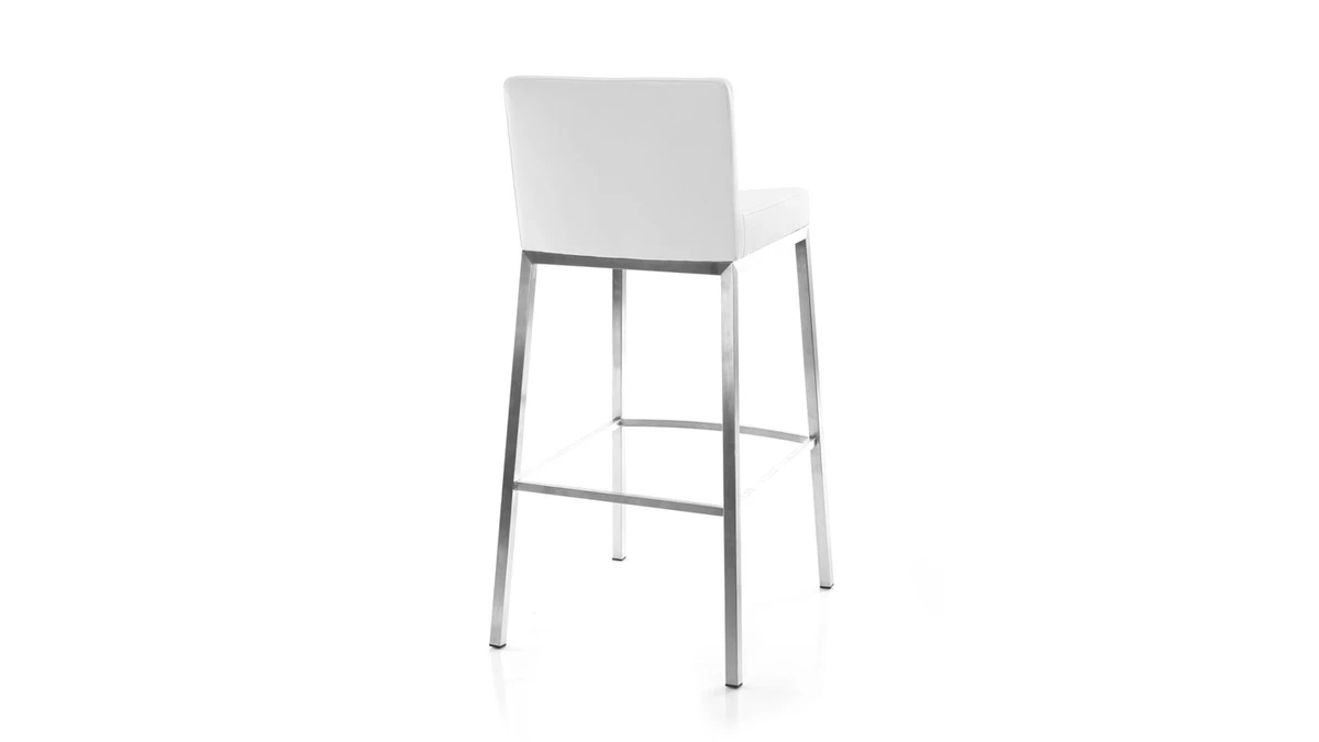 Tabourets De Bar Design Blancs 76 Cm EPSILON (lot De 2) 6 Tabourets De Bar Design Blancs 76 Cm EPSILON (lot De 2) – Image 4