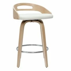 Tabourets De Bar Design Bois Clair Et Polyuréthane Blanc 65cm (lot De 2) MANO -Canapé Soldes tabourets de bar design bois clair et polyurethane blanc 65cm lot de 2 mano 51184 624eaeaaf179c 1200 675