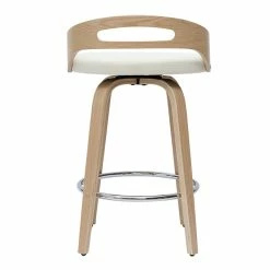 Tabourets De Bar Design Bois Clair Et Polyuréthane Blanc 65cm (lot De 2) MANO -Canapé Soldes tabourets de bar design bois clair et polyurethane blanc 65cm lot de 2 mano 51184 624eaec3dbe44 1200 675