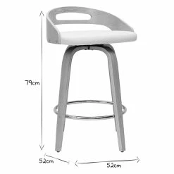 Tabourets De Bar Design Bois Clair Et Polyuréthane Blanc 65cm (lot De 2) MANO -Canapé Soldes tabourets de bar design bois clair et polyurethane blanc 65cm lot de 2 mano 51184 624eb05751f78 1200 675