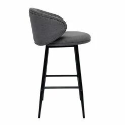 Tabourets De Bar Design En Tissu Effet Velours Gris Et Métal Noir (lot De 2) ROSALIE -Canapé Soldes tabourets de bar design en tissu effet velours gris et metal noir lot de 2 rosalie 52671 63b8496788e1a 1200 675