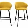 Tabourets De Bar Design En Tissu Effet Velours Jaune Moutarde Et Métal Noir (lot De 2) ROSALIE -Canapé Soldes tabourets de bar design en tissu effet velours jaune moutarde et metal noir lot de 2 rosalie 52672 63ff52e3a55aa 1200 675