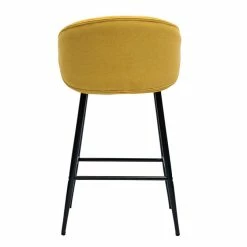 Tabourets De Bar Design En Tissu Effet Velours Jaune Moutarde Et Métal Noir (lot De 2) ROSALIE -Canapé Soldes tabourets de bar design en tissu effet velours jaune moutarde et metal noir lot de 2 rosalie 52672 63ff52ef691af 1200 675