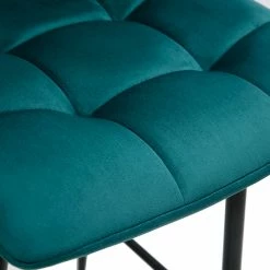 Tabourets De Bar Design En Velours Bleu Pétrole H65 Cm (lot De 2) MAXWELL -Canapé Soldes tabourets de bar design en velours bleu petrole h65 cm lot de 2 maxwell 52278 62dea57e0bf60 1200 675