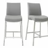 Tabourets De Bar Design Gris Clair H70 Cm (lot De 2) OLLY