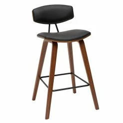 Tabourets De Bar Design Noir Et Bois Foncé H69 Cm (lot De 2) VASCO -Canapé Soldes tabourets de bar design noir et bois fonce h69 cm lot de 2 vasco 49302 60edac890ecbb 1200 675