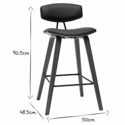 Tabourets De Bar Design Noir Et Bois Foncé H69 Cm (lot De 2) VASCO -Canapé Soldes tabourets de bar design noir et bois fonce h69 cm lot de 2 vasco 49302 60efde2b8928b 1200 675