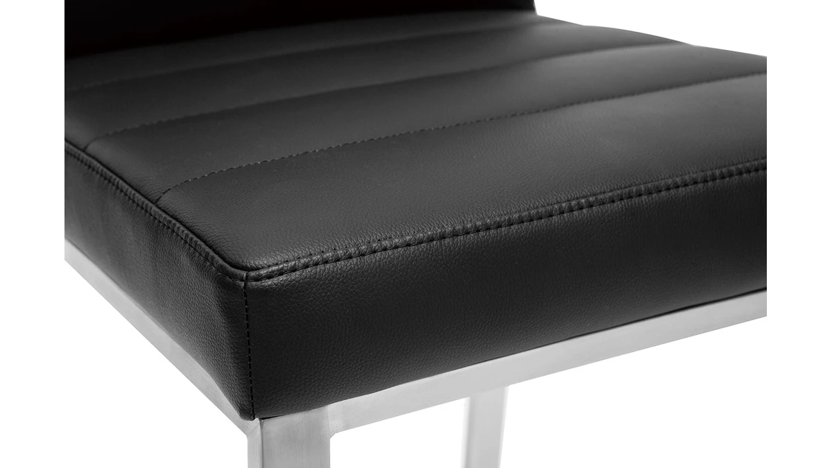 Tabourets De Bar Design Noirs 66 Cm (lot De 2) TOMY 8 Tabourets De Bar Design Noirs 66 Cm (lot De 2) TOMY – Image 6