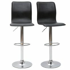 Tabourets De Bar Design Noirs (lot De 2) SURF ALTO