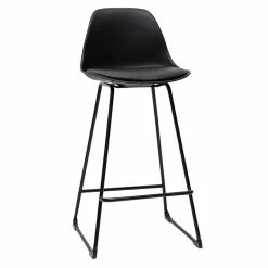 Tabourets De Bar Design Noirs Pieds Métal 65 Cm (lot De 2) FRANZ -Canapé Soldes tabourets de bar design noirs pieds metal 65 cm lot de 2 franz 47160 5de6867b342e6 1200 675