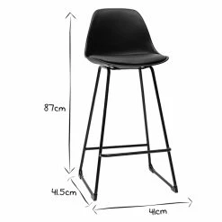Tabourets De Bar Design Noirs Pieds Métal 65 Cm (lot De 2) FRANZ -Canapé Soldes tabourets de bar design noirs pieds metal 65 cm lot de 2 franz 47160 601285423744e 1200 675