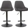 Tabourets De Bar Design Réglables Gris Foncé (lot De 2) HOLO