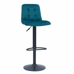 Tabourets De Bar Design Réglables Velours Gaufré Bleu Pétrole (lot De 2) ESCAPE -Canapé Soldes tabourets de bar design reglables velours gaufre bleu petrole lot de 2 escape 50400 61a0f0be9646c 1200 675