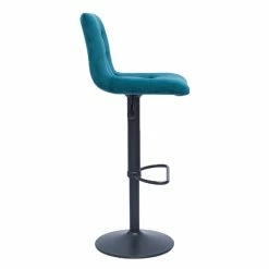 Tabourets De Bar Design Réglables Velours Gaufré Bleu Pétrole (lot De 2) ESCAPE -Canapé Soldes tabourets de bar design reglables velours gaufre bleu petrole lot de 2 escape 50400 61a0f0c494de3 1200 675