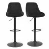 Tabourets De Bar Design Réglables Velours Noir (lot De 2) HOLO -Canapé Soldes tabourets de bar design reglables velours noir lot de 2 holo 50713 6278c6c5b2c16 1200 675