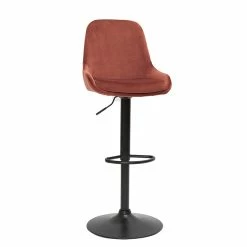 Tabourets De Bar Design Réglables Velours Rouge Tomette (lot De 2) HOLO -Canapé Soldes tabourets de bar design reglables velours rouge tomette lot de 2 holo 51852 62b96fb77984d 1200 675