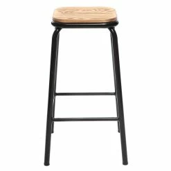 Tabourets De Bar Empilables Noir Et Bois Foncé H65 Cm (lot De 2) MEMPHIS -Canapé Soldes tabourets de bar empilables noir et bois fonce h65 cm lot de 2 memphis 41761 63b3fe839749c 1200 675
