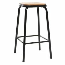 Tabourets De Bar Empilables Noir Et Bois Foncé H65 Cm (lot De 2) MEMPHIS -Canapé Soldes tabourets de bar empilables noir et bois fonce h65 cm lot de 2 memphis 41761 63b3fe8547e8d 1200 675