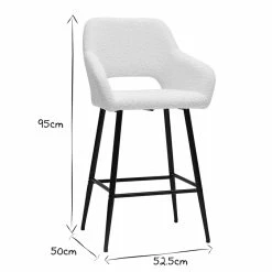 Tabourets De Bar En Tissu Effet Laine Bouclée Et Métal H65 Cm (lot De 2) LAURETTE -Canapé Soldes tabourets de bar en tissu effet laine bouclee et metal h65 cm lot de 2 laurette 52260 632b2768c3a94 1200 675