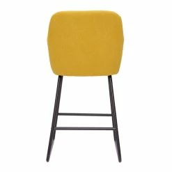 Tabourets De Bar En Tissu Effet Velours Jaune Moutarde H65 Cm (lot De 2) AMIKA -Canapé Soldes tabourets de bar en tissu effet velours jaune moutarde h65 cm lot de 2 amika 52690 63ff38685d716 1200 675