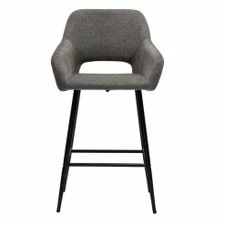 Canapé Soldes -Canapé Soldes tabourets de bar en tissu effet velours texture gris et metal h65 cm lot de 2 laurette 52258 6329e12c151fb 1200 675