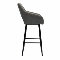 Tabourets De Bar En Tissu Effet Velours Texturé Gris Et Métal H65 Cm (lot De 2) LAURETTE -Canapé Soldes tabourets de bar en tissu effet velours texture gris et metal h65 cm lot de 2 laurette 52258 6329e13168630 1200 675